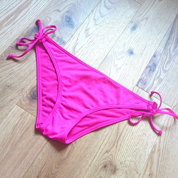 Aqua La Vie en Rose. Side Tie Pink Bikini Bottom. Size Small - Picture 1 of 5